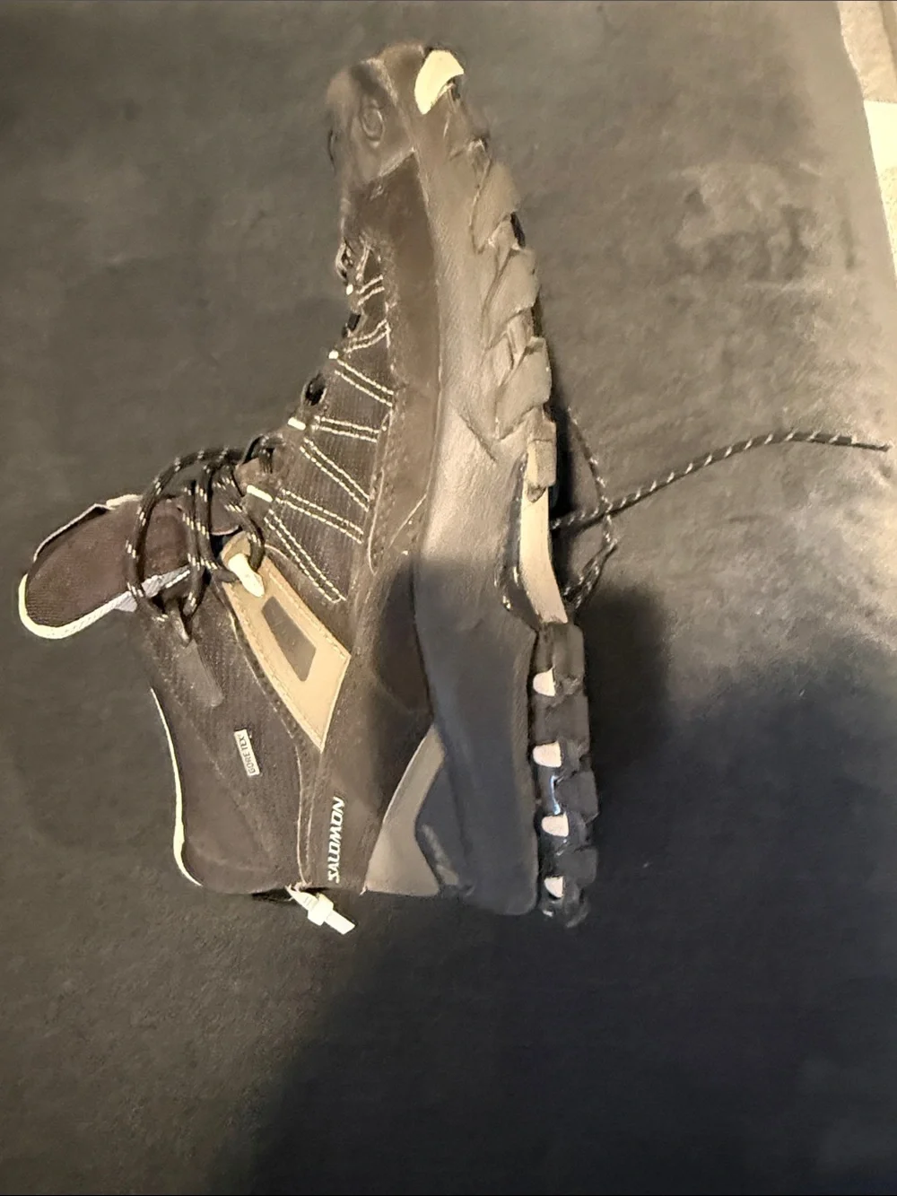 Salomon Black Hiking Boot with Tan Accents
